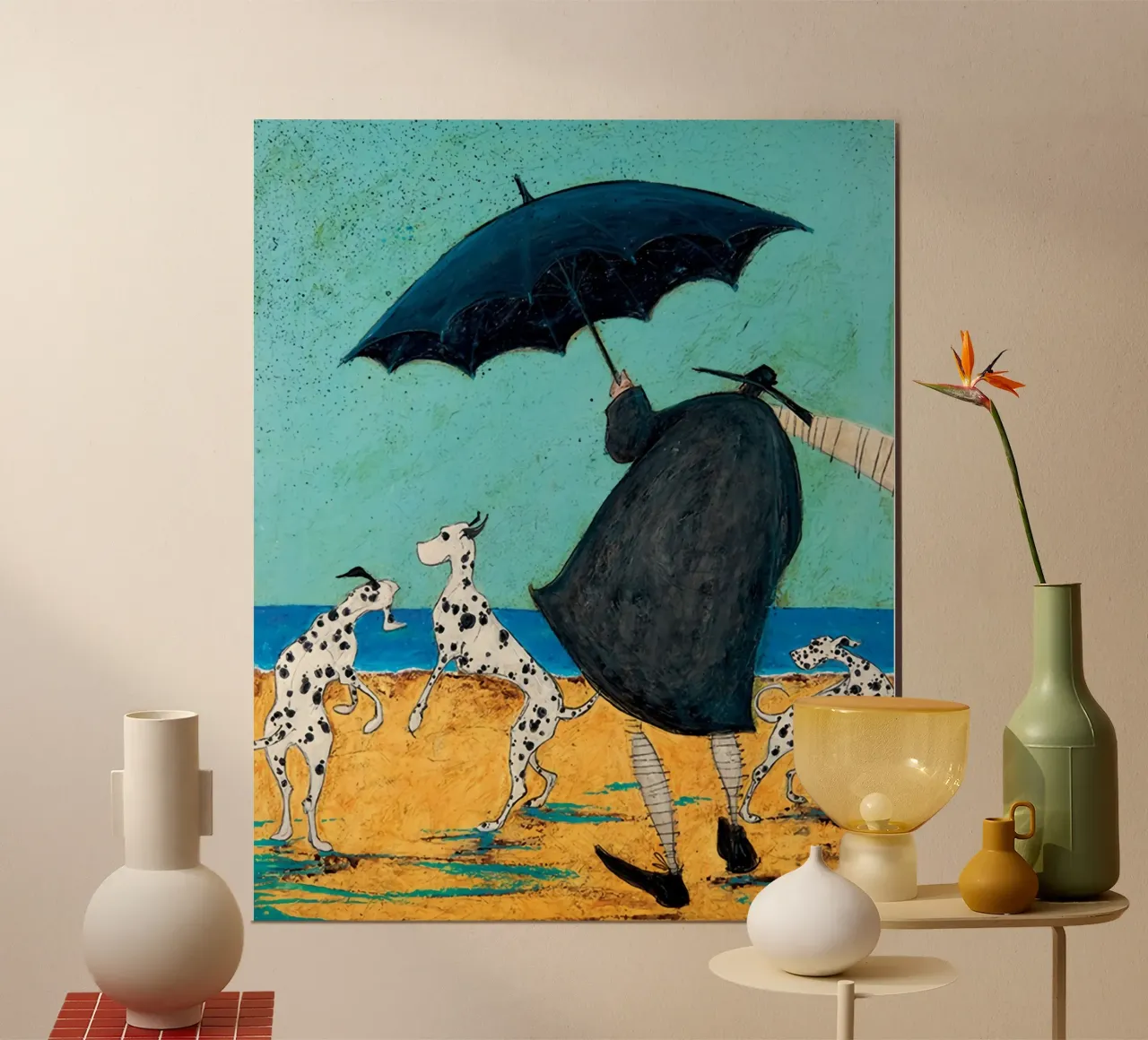 Sam Toft - Sulla spiaggia di Jack poster con telaio in alluminio da Cummings