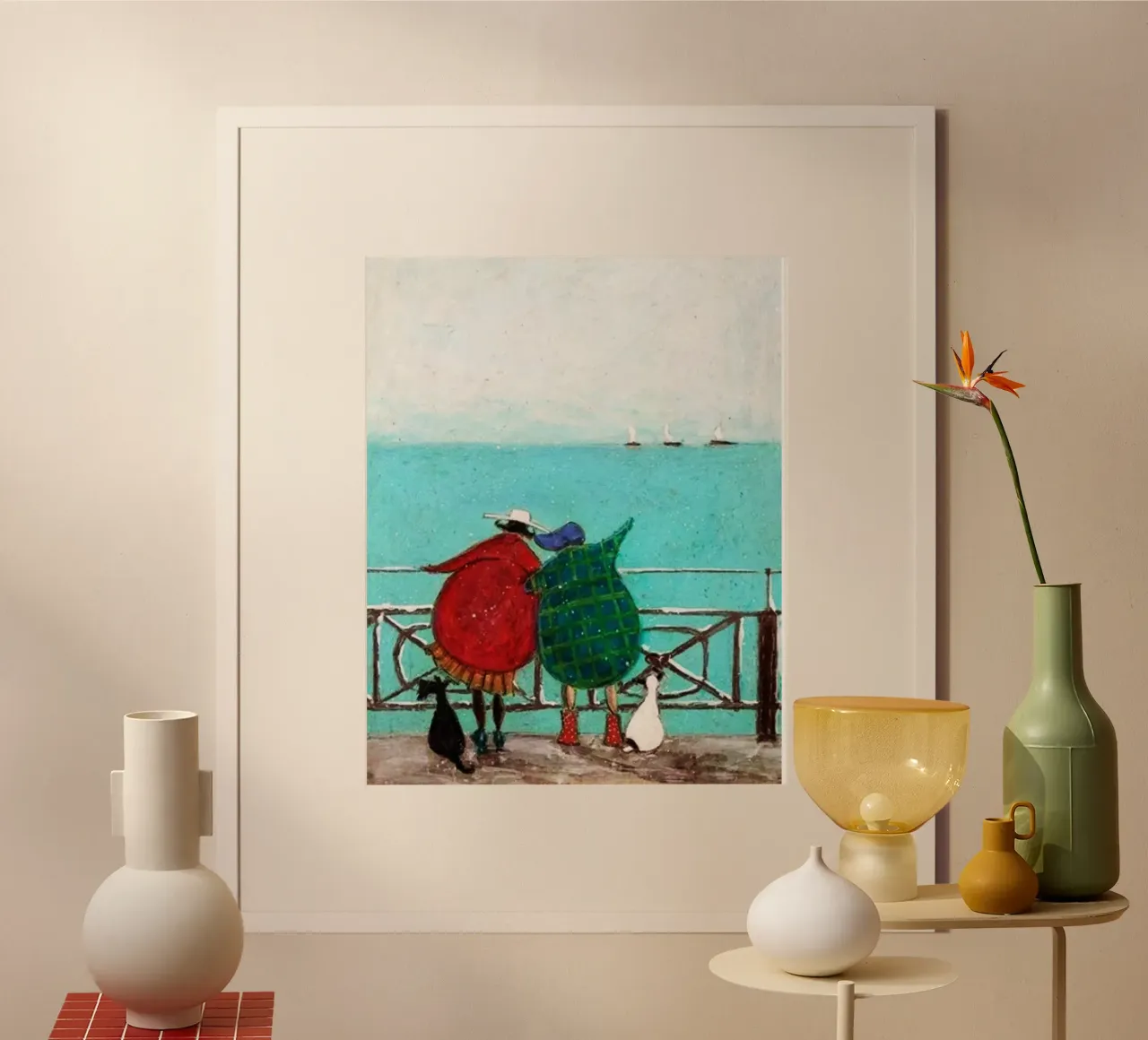 Sam Toft - Vimos navegar tres barcos poster con marco de plástico de Cummings