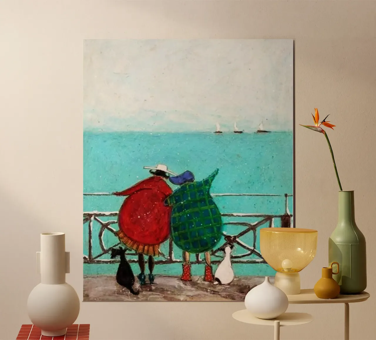 Sam Toft - Vimos navegar tres barcos poster con marco de plástico de Cummings