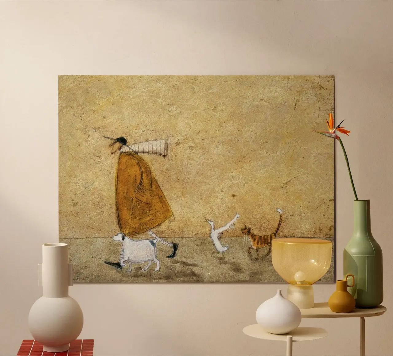 Sam Toft Ernest, Doris, Horace e Stripes poster con telaio in plastica da Cummings