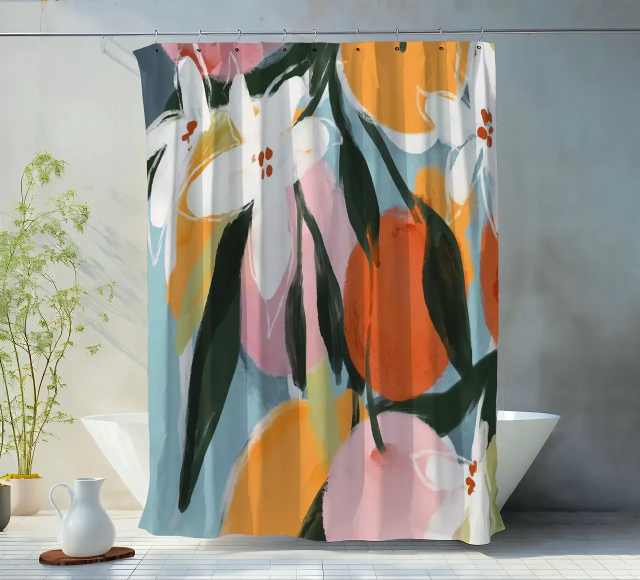 Fruity Summer No 4 shower curtain by treechild