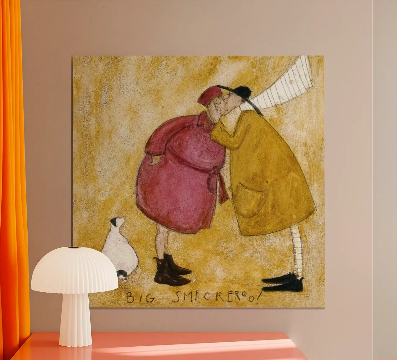 Sam Toft Grande Smackeroo poster con telaio in alluminio da Cummings
