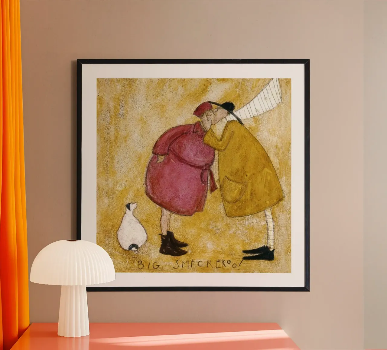 Sam Toft Grande Smackeroo poster con telaio in alluminio da Cummings