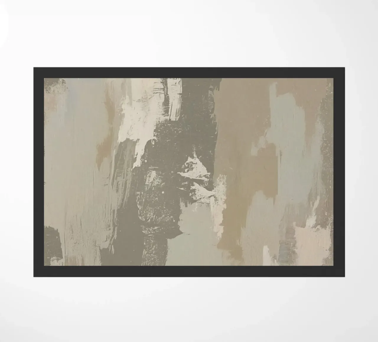 Astratto di pennellate verticali in colori neutri zerbino da DesignDoodle