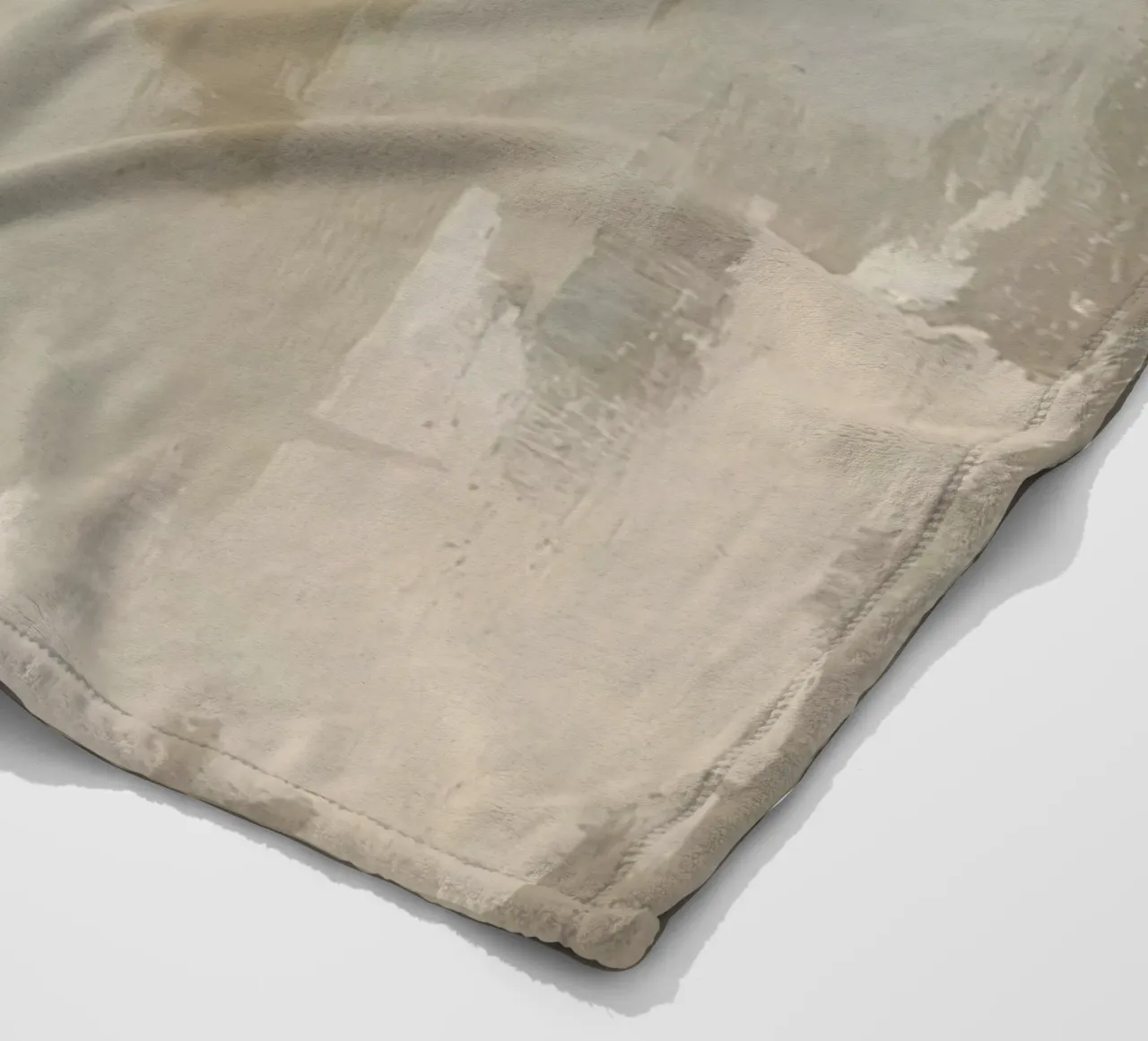 Astratto di pennellate verticali in colori neutri coperta in pile da DesignDoodle