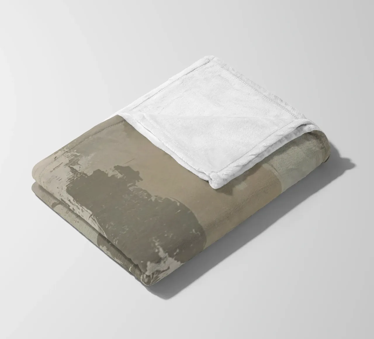 Astratto di pennellate verticali in colori neutri coperta in pile da DesignDoodle
