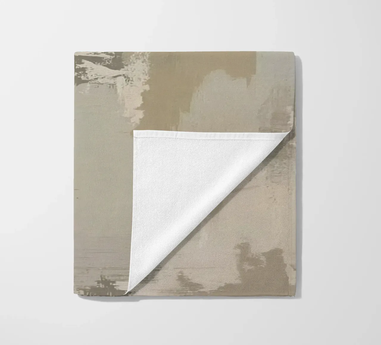 Astratto di pennellate verticali in colori neutri telo mare da DesignDoodle