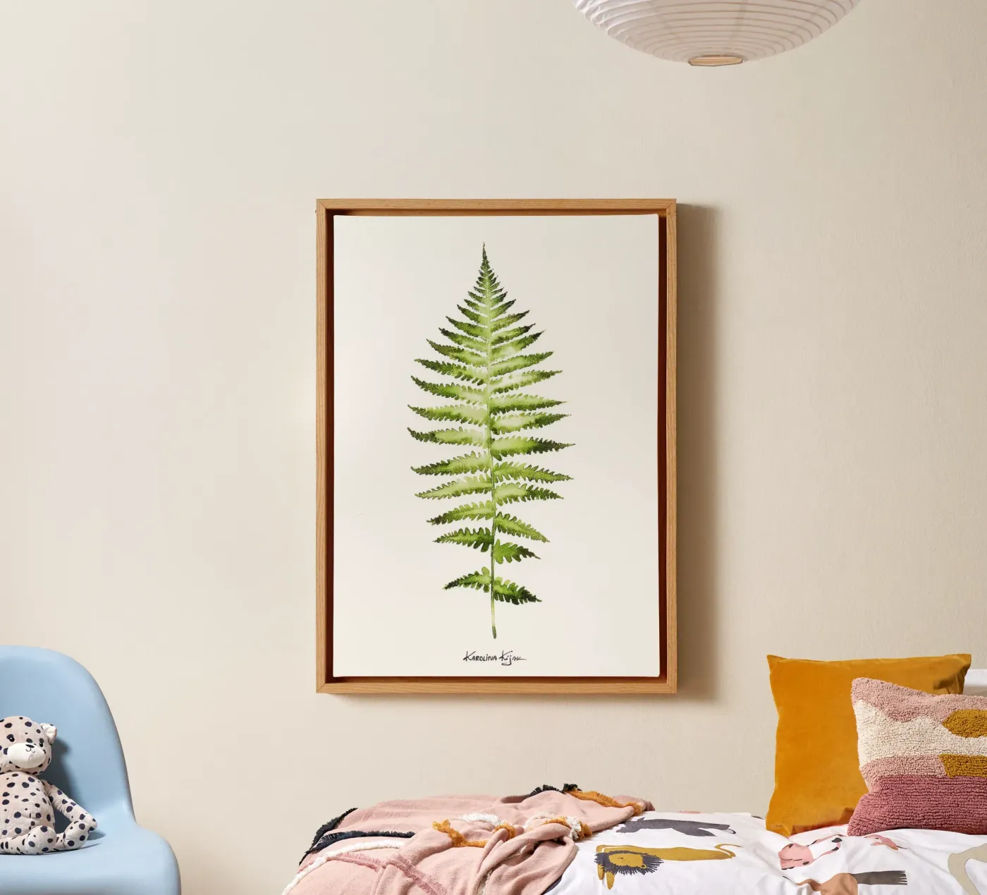 Fern leaf canvas by Karolina Kijak