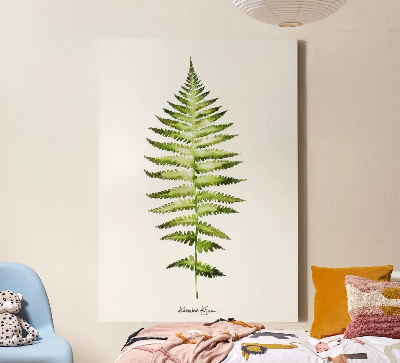 Fern leaf canvas by Karolina Kijak