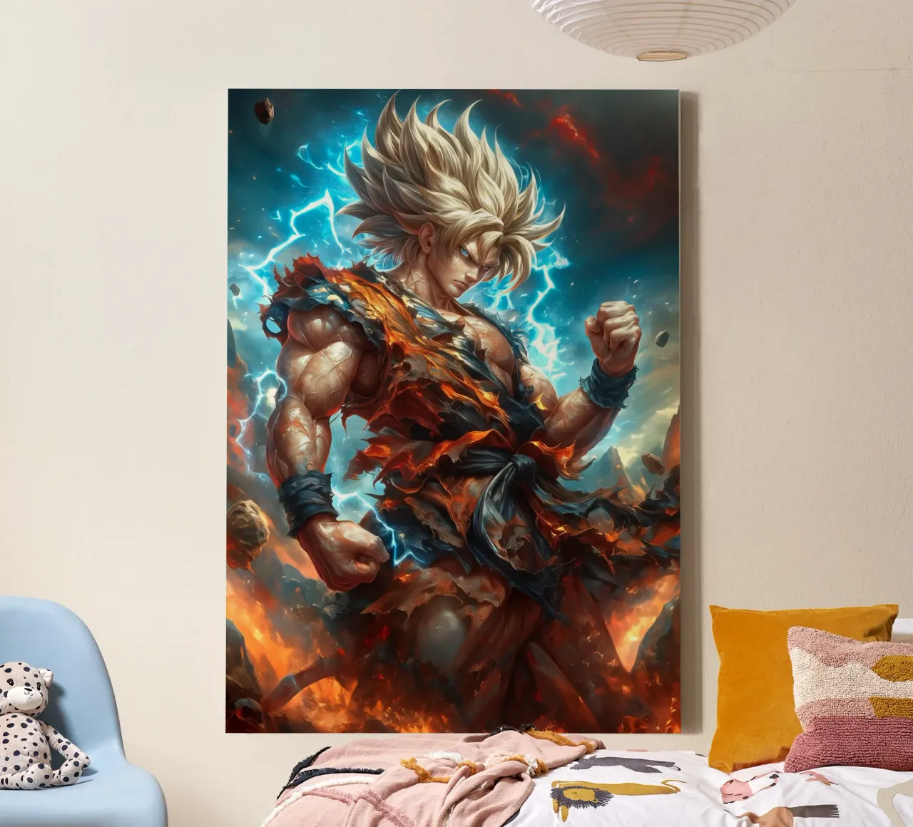 Super Saiyan Goku Dragon Ball DBZ canvas with Floater frame by Fleur de Lys