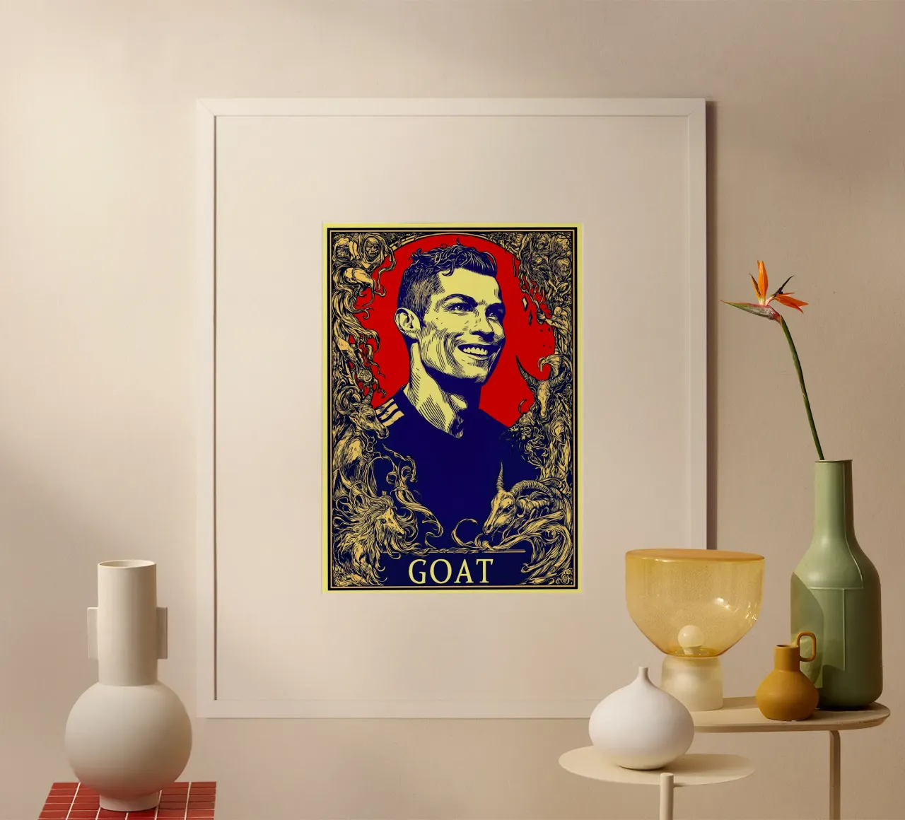 Cristiano Ronaldo poster con telaio in alluminio da Fleur de Lys
