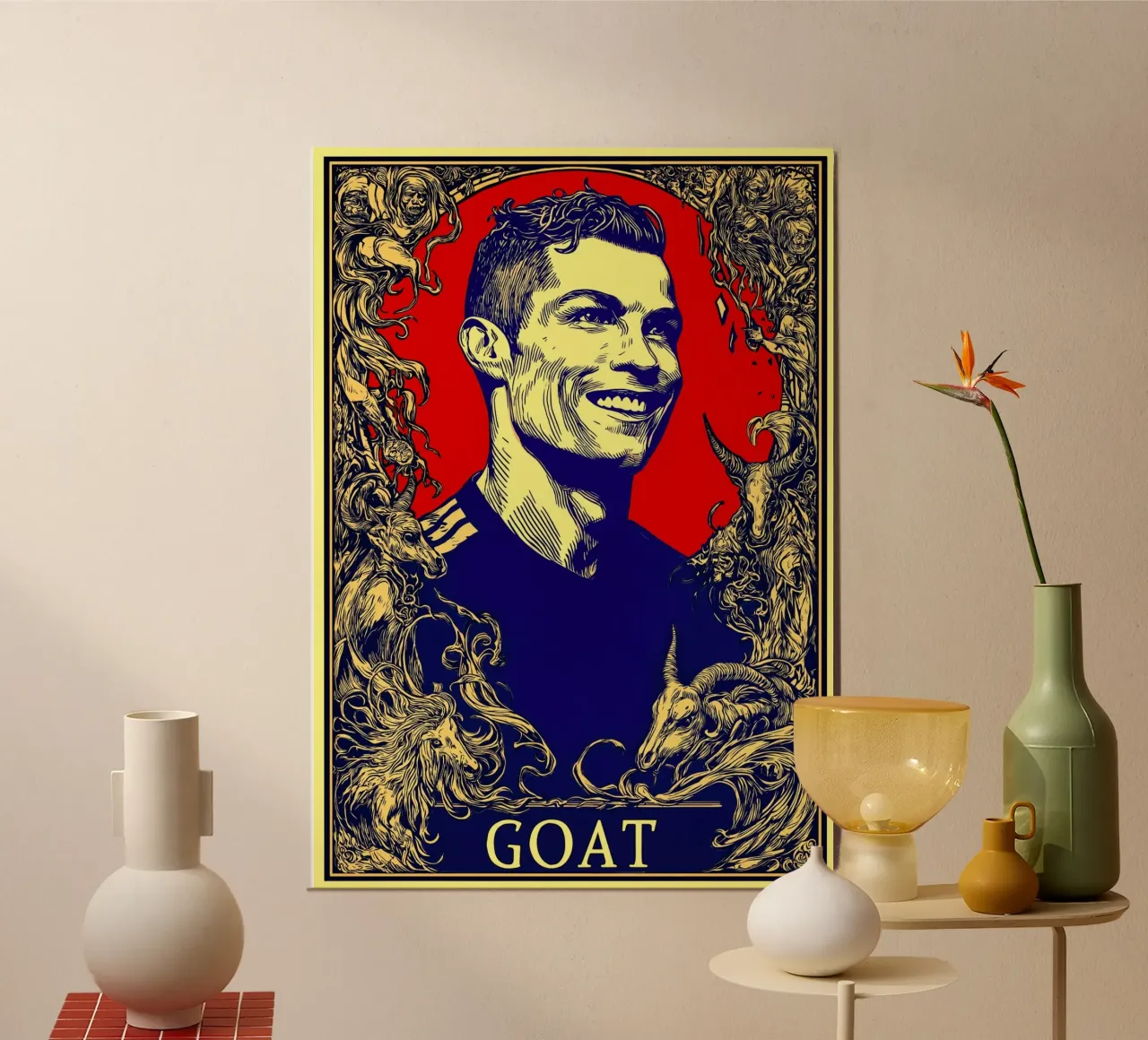 Cristiano Ronaldo poster con telaio in alluminio da Fleur de Lys