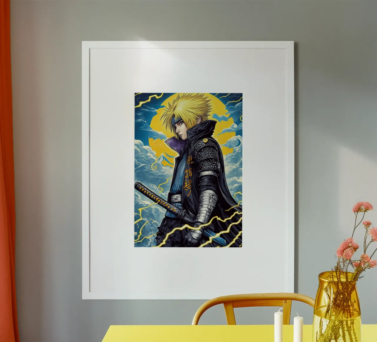 Naruto poster con telaio in legno da Fleur de Lys