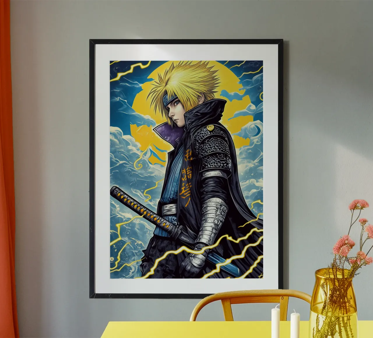 Naruto poster con telaio in legno da Fleur de Lys