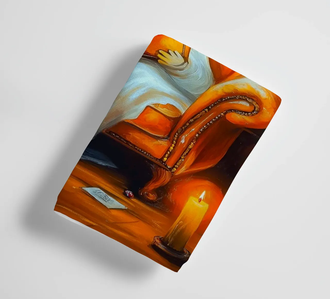 Halloween Ghost Reading Book in Armchair Library towel by Fleur de Lys