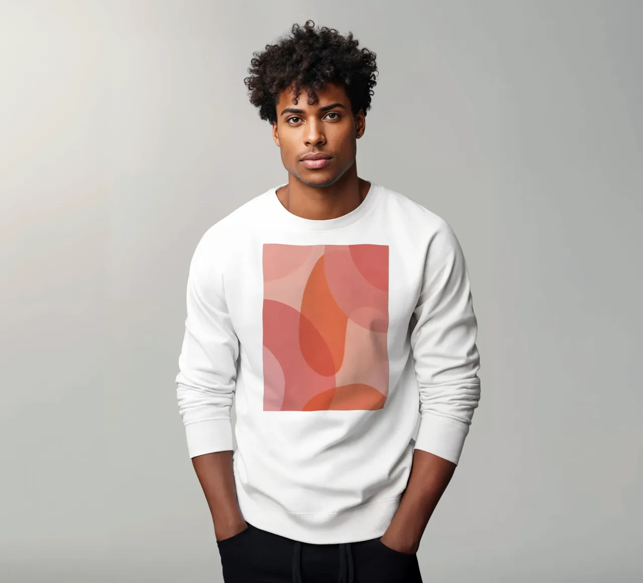 Forme geometriche astratte rosa e arancioni felpa da DesignDoodle