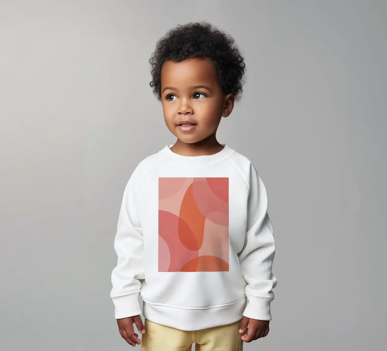 Forme geometriche astratte rosa e arancioni felpa neonato da DesignDoodle