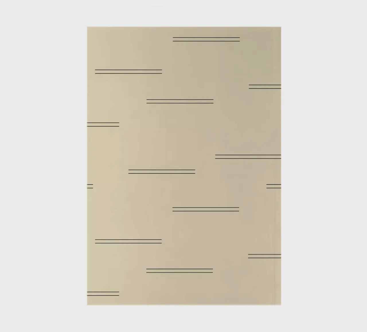 Minimal Abstract Double Lines | Black on Beige notebook by Beauty in Simplicity