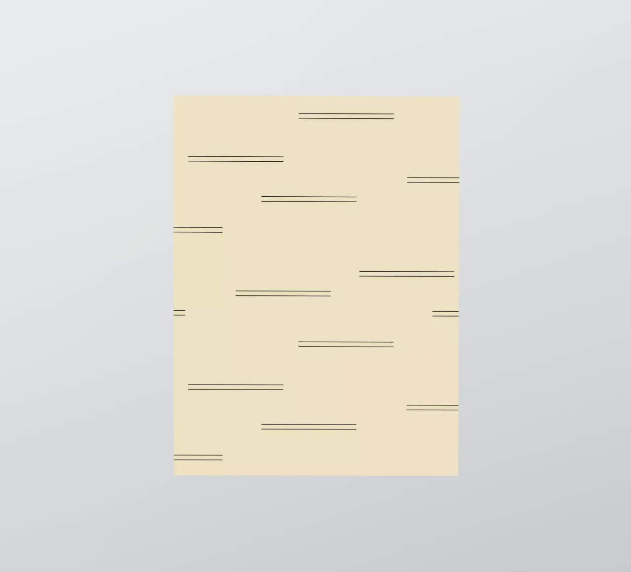 Double lignes abstraites minimales | noir sur beige autocollant de Beauty in Simplicity