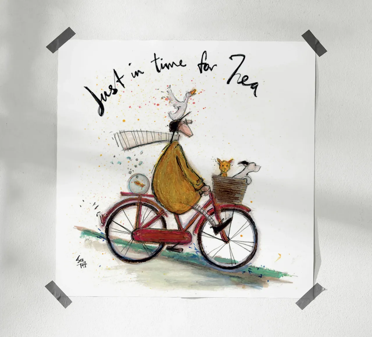 sam toft appena arrivato poster con telaio in legno da Cummings