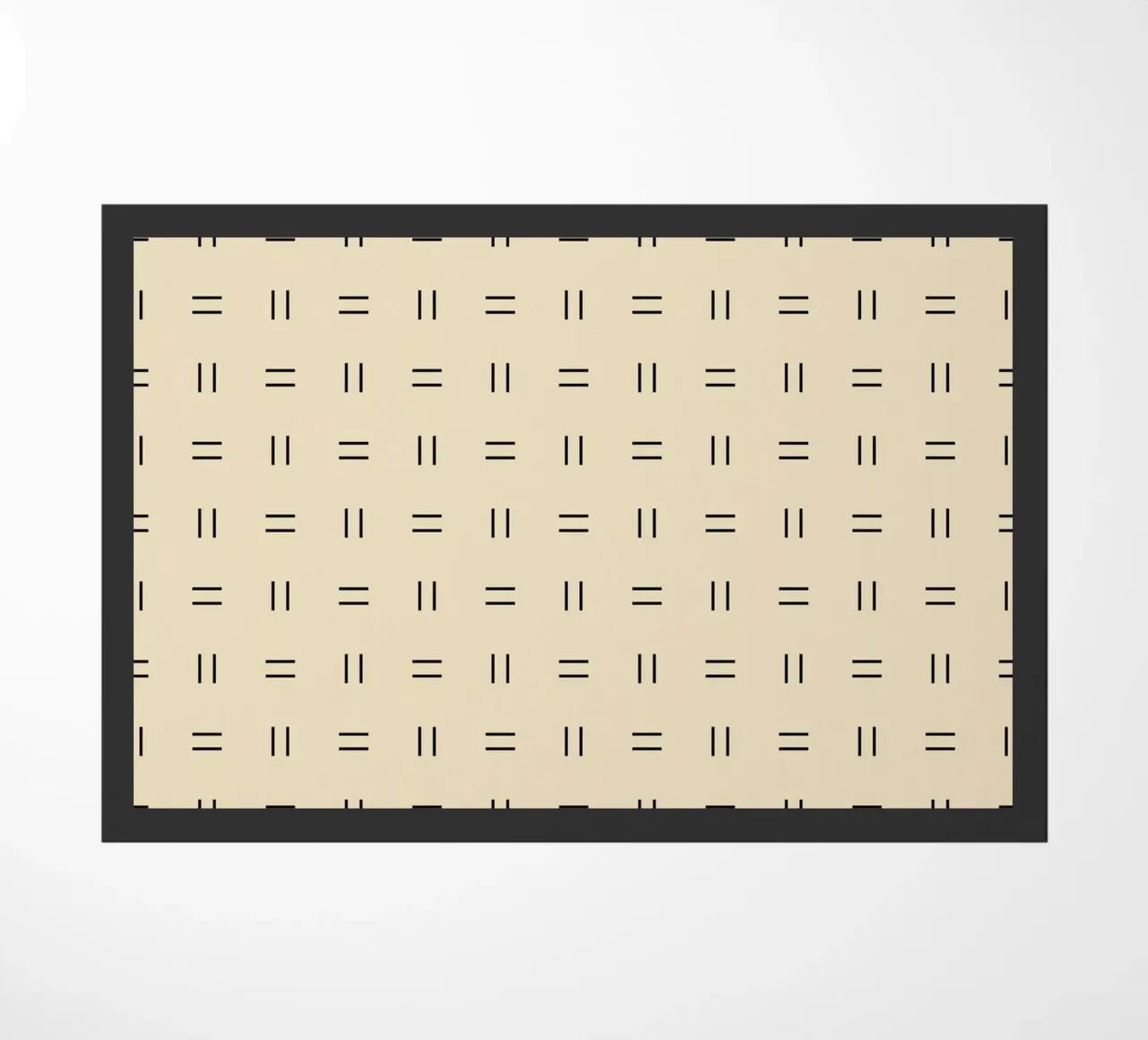 Linee doppie minimal-scandinave | Nero su Beige zerbino da Beauty in Simplicity