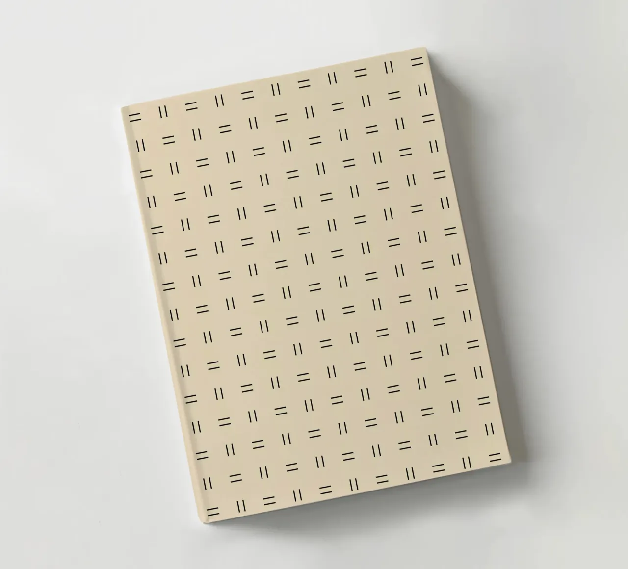Minimal Scandi Double Lines | Black on Beige notebook by Beauty in Simplicity