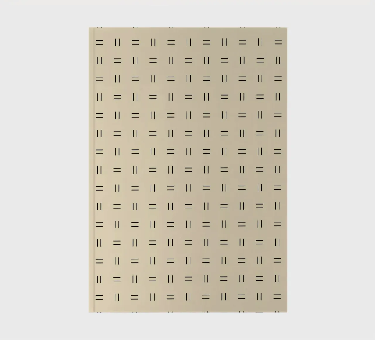 Minimal Scandi Double Lines | Black on Beige notebook by Beauty in Simplicity