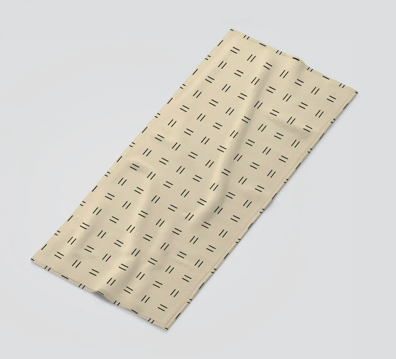 Linee doppie minimal-scandinave | Nero su Beige telo mare da Beauty in Simplicity