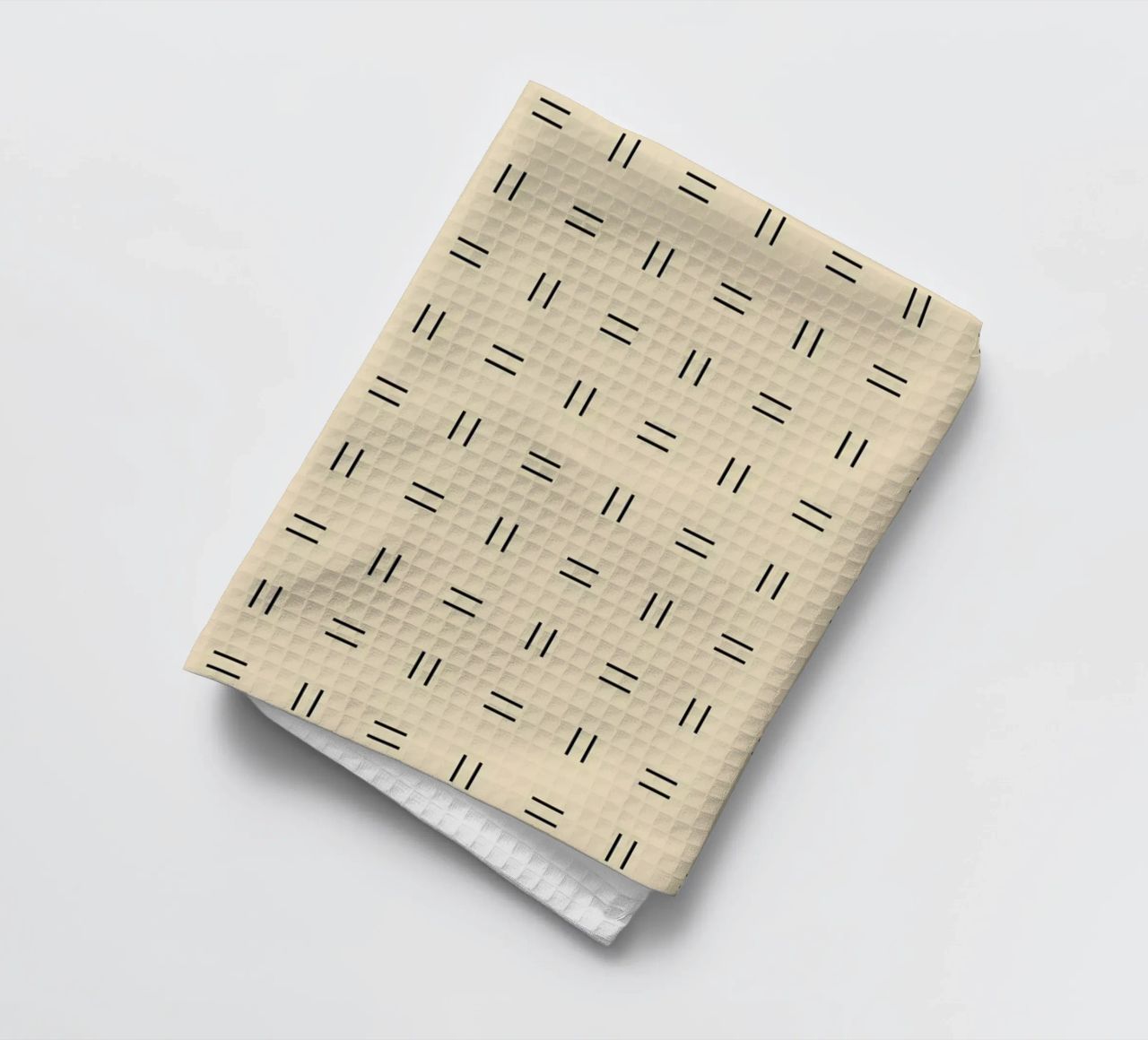 Linee doppie minimal-scandinave | Nero su Beige canovaccio da cucina da Beauty in Simplicity