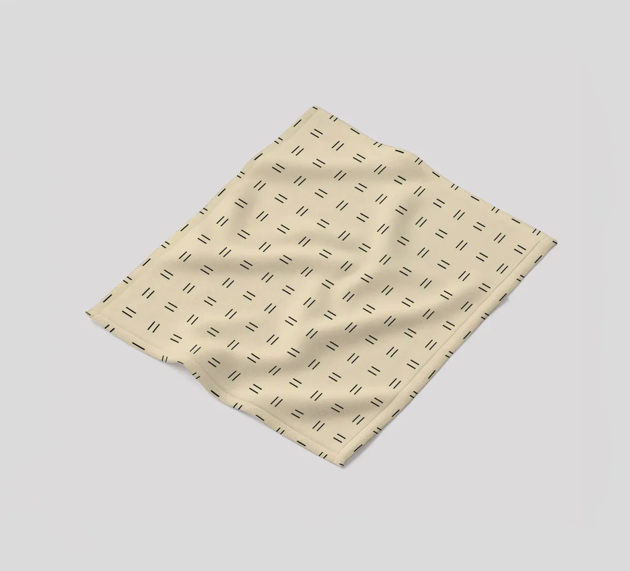 Linee doppie minimal-scandinave | Nero su Beige coperta in pile da Beauty in Simplicity