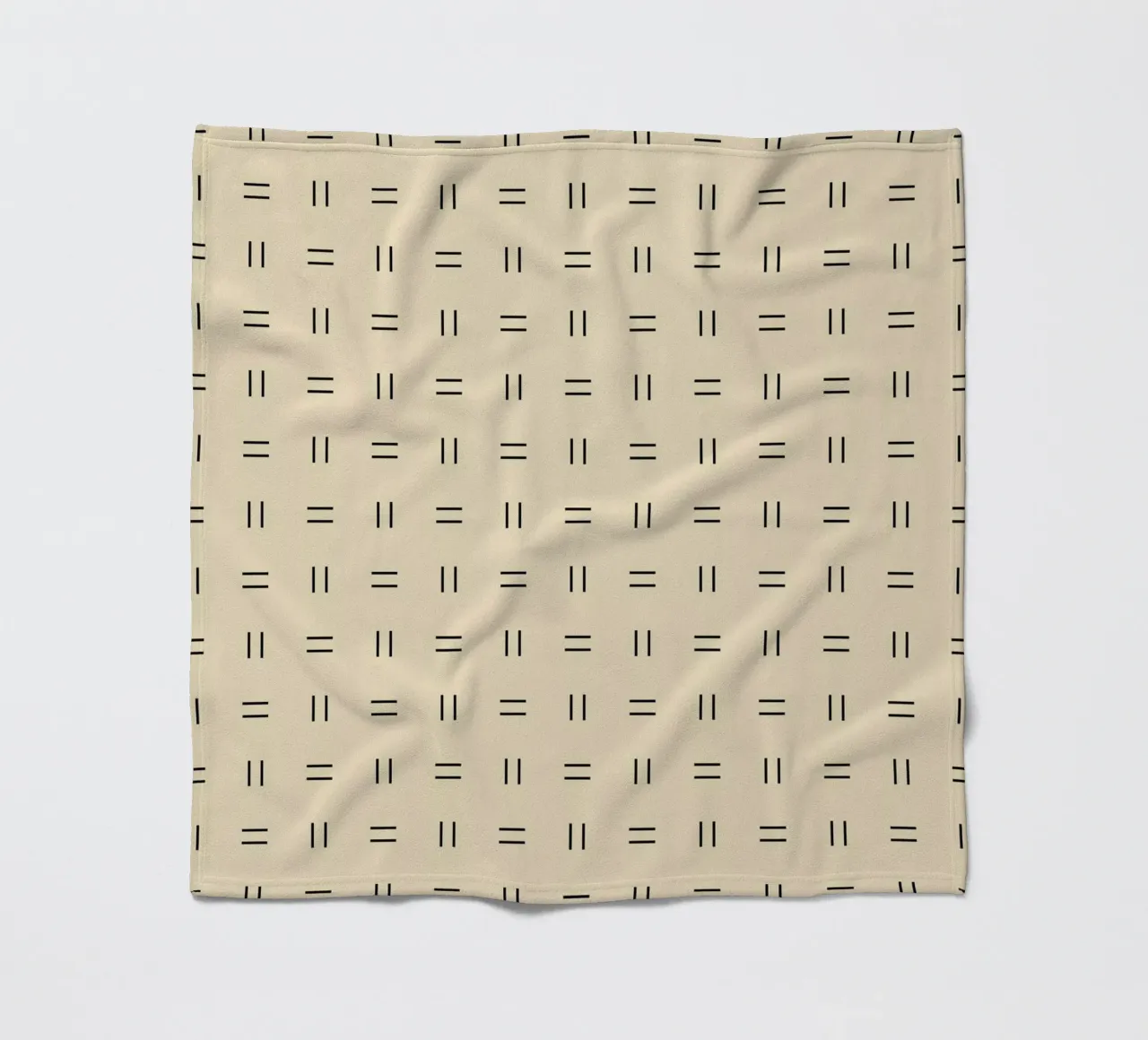 Linee doppie minimal-scandinave | Nero su Beige coperta in pile da Beauty in Simplicity