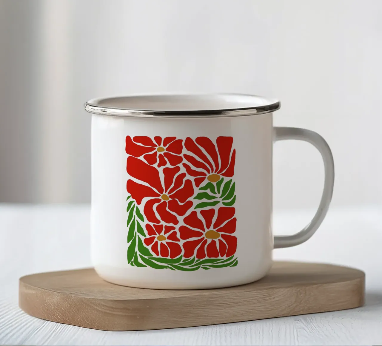 Red summer paradise tazza in smalto da TijanaArtStudio88