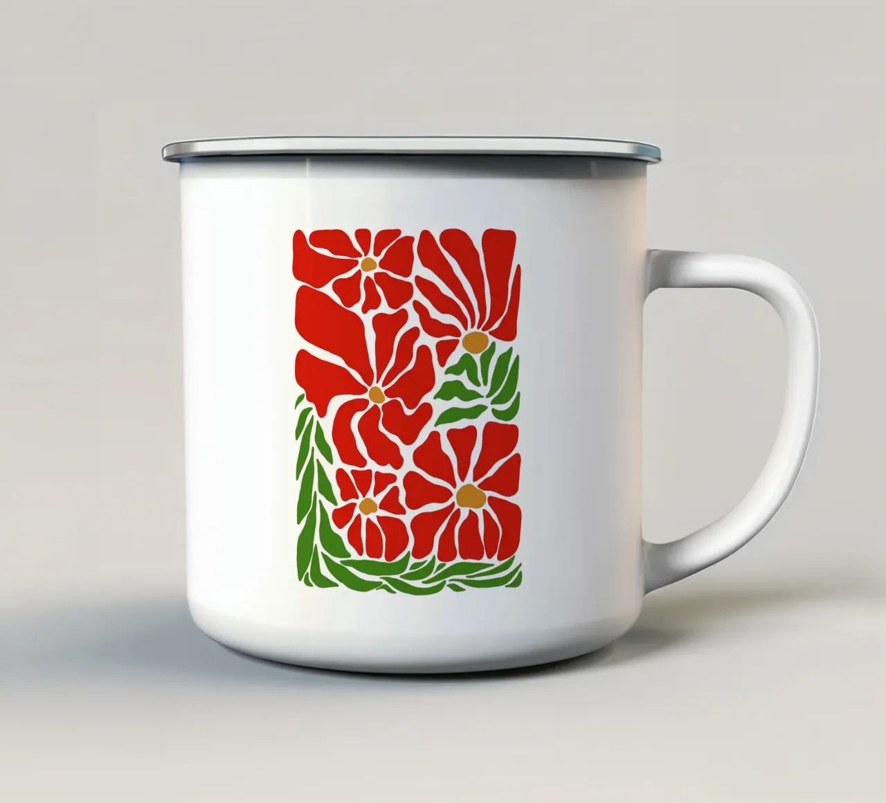 Red summer paradise tazza in smalto da TijanaArtStudio88