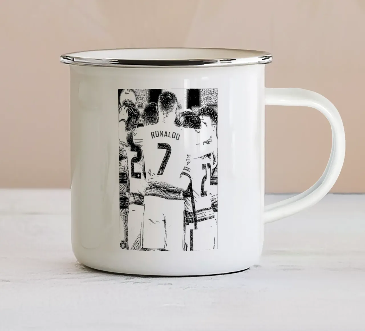 cristiano ronaldo e la squadra tazza in smalto da dark eagle
