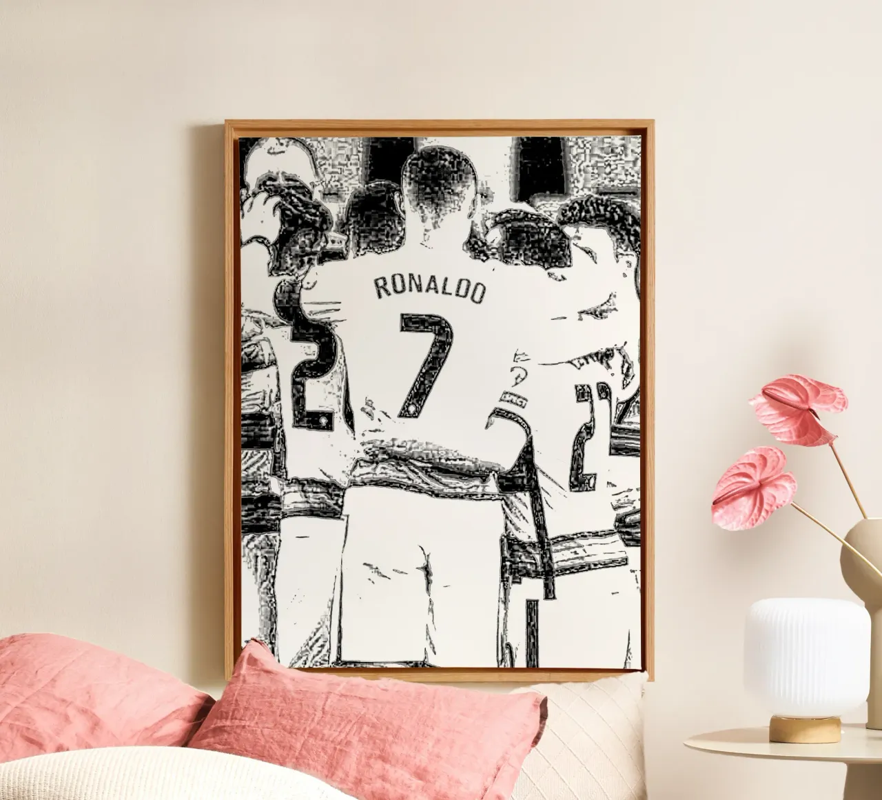 cristiano ronaldo en team canvas met Baklijst van dark eagle