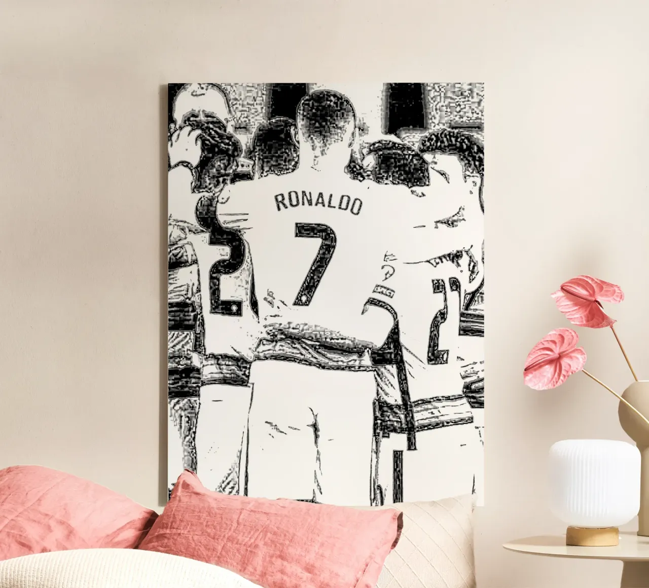 cristiano ronaldo en team canvas met Baklijst van dark eagle