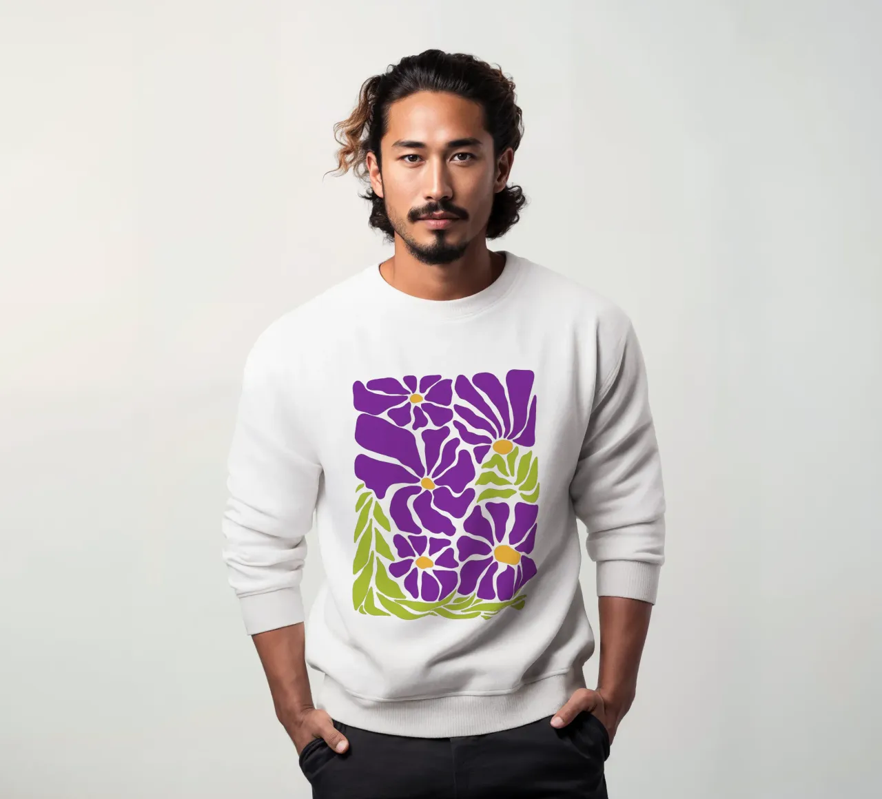 Spring violet paradise felpa da TijanaArtStudio88