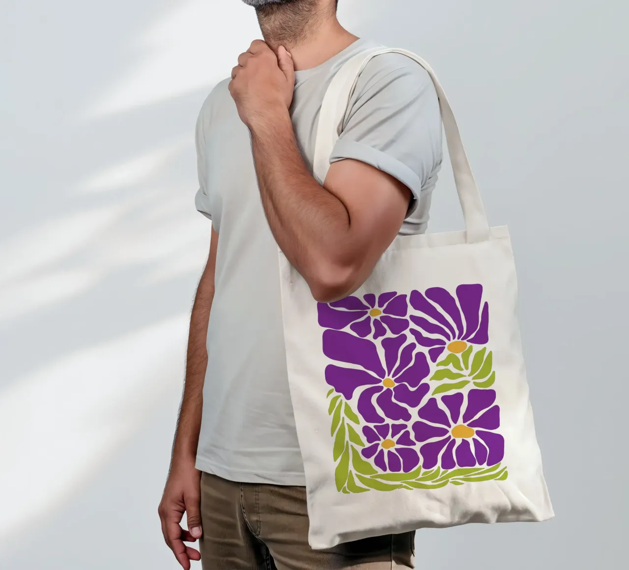 Spring violet paradise borsa in juta da TijanaArtStudio88