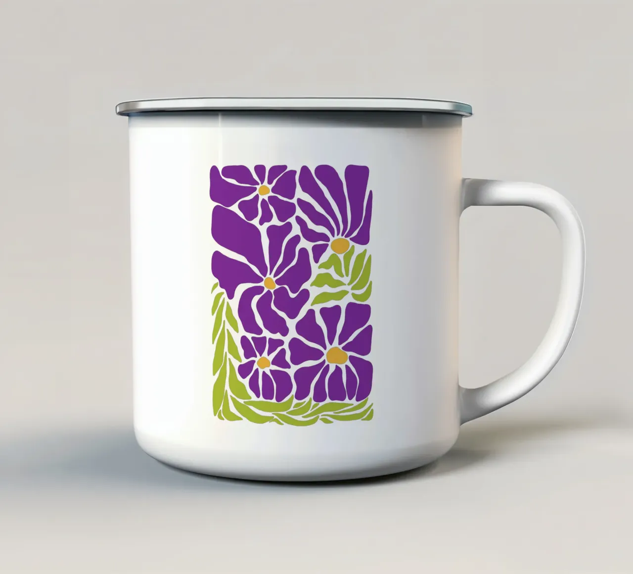 Spring violet paradise tazza in smalto da TijanaArtStudio88