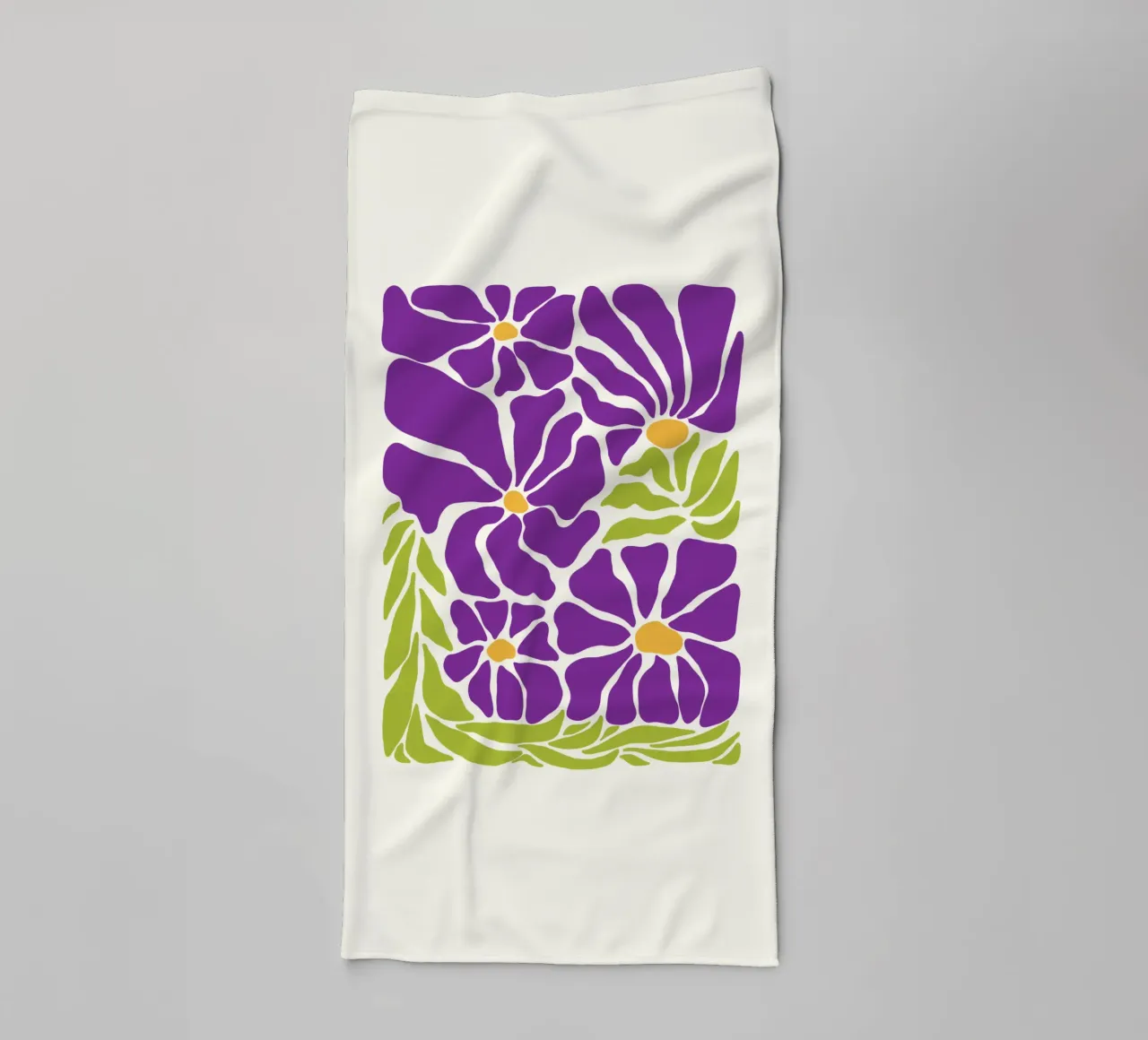 Spring violet paradise towel by TijanaArtStudio88