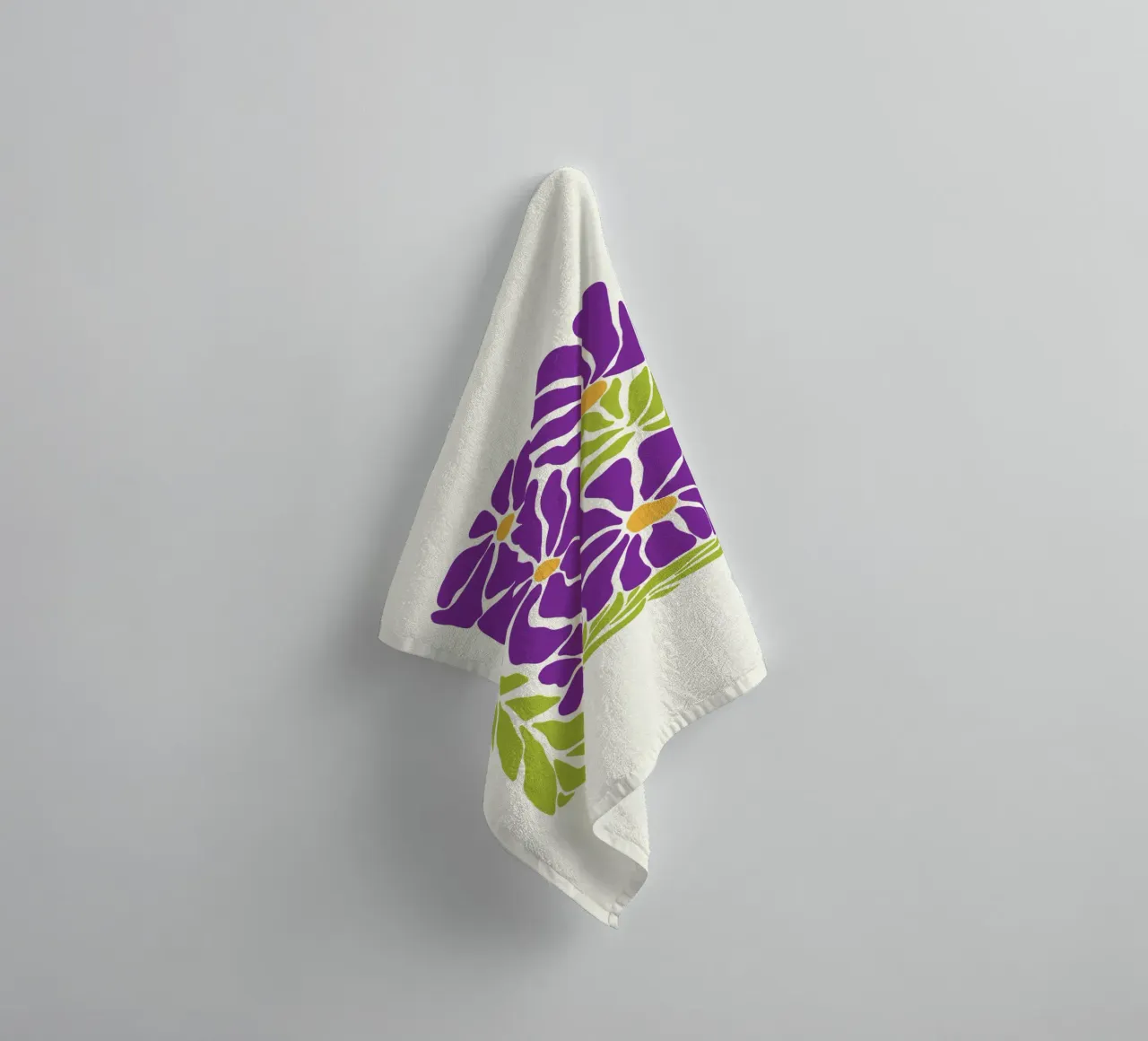 Spring violet paradise towel by TijanaArtStudio88