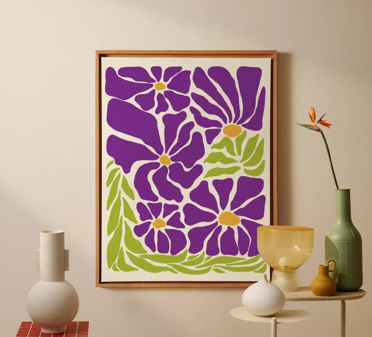 Spring violet paradise tela con Cornice a cassetta da TijanaArtStudio88