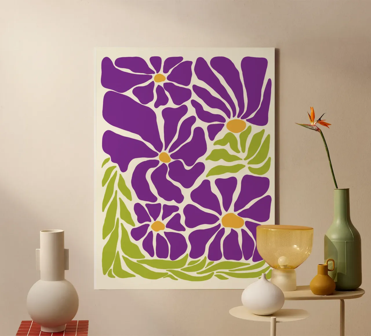 Spring violet paradise tela con Cornice a cassetta da TijanaArtStudio88