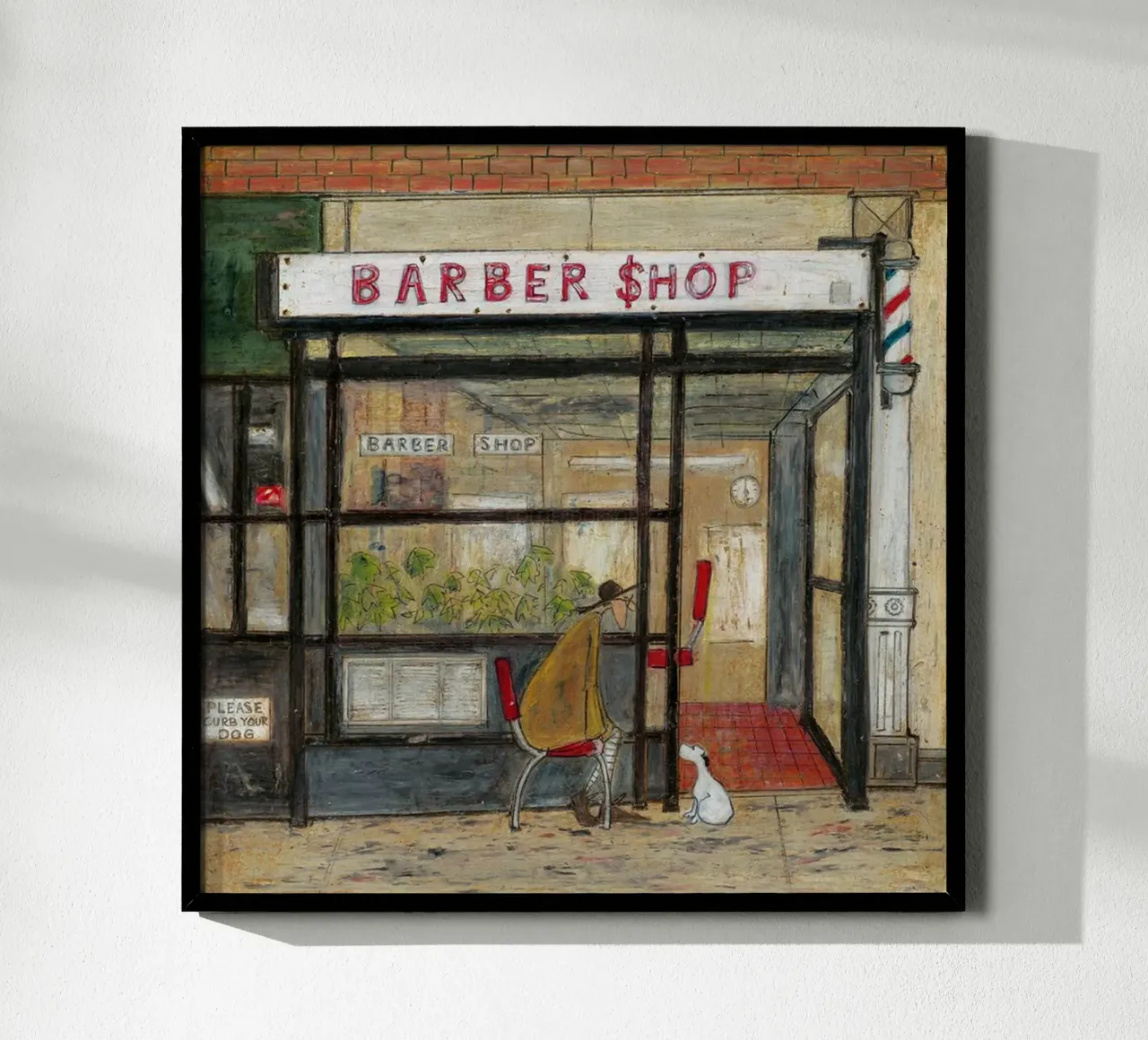 Aspettando la sua schiena e i suoi fianchi corti sam toft poster con telaio in alluminio da Cummings