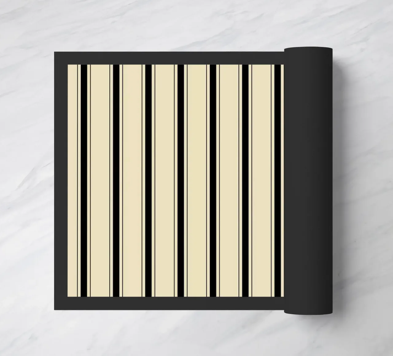 Minimal Farmhouse Basic Strisce miste | Nero su beige zerbino da Beauty in Simplicity