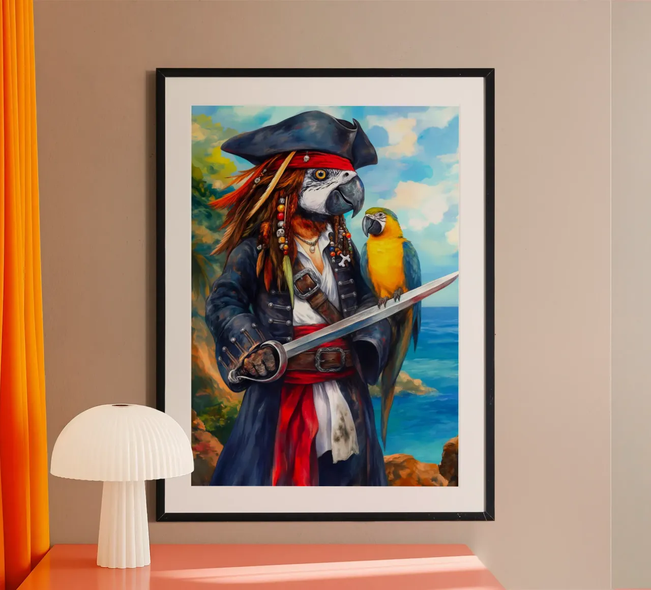 Capitano Pirata Pappagallo poster da Stellar Creative
