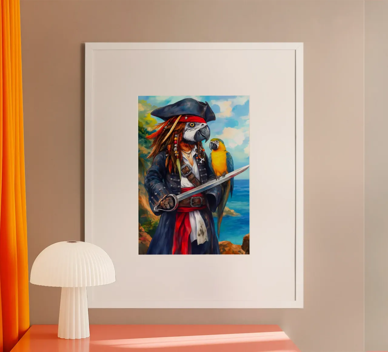 Capitano Pirata Pappagallo poster da Stellar Creative