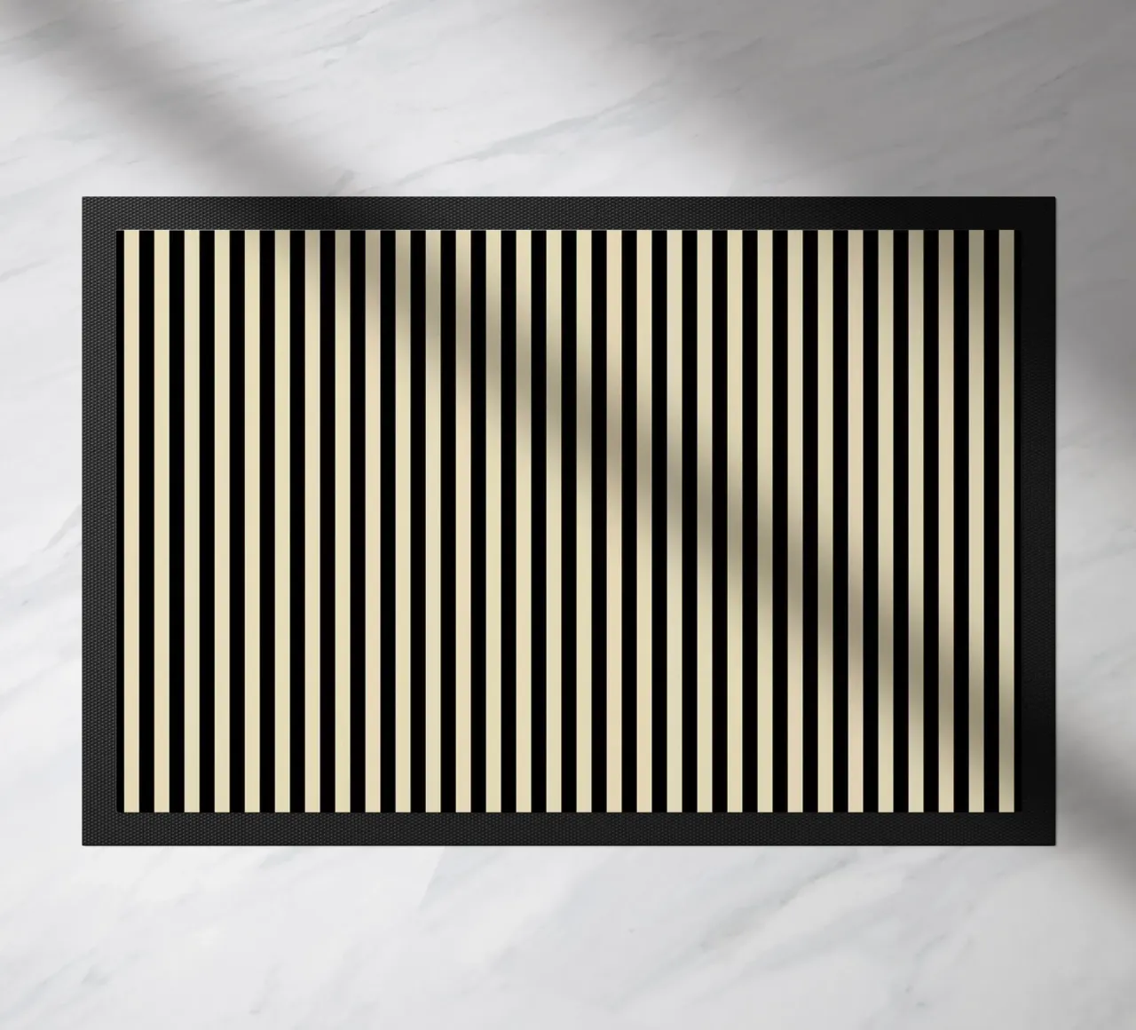 Minimal Basic Bold Stripes 2 | Nero e Beige zerbino da Beauty in Simplicity