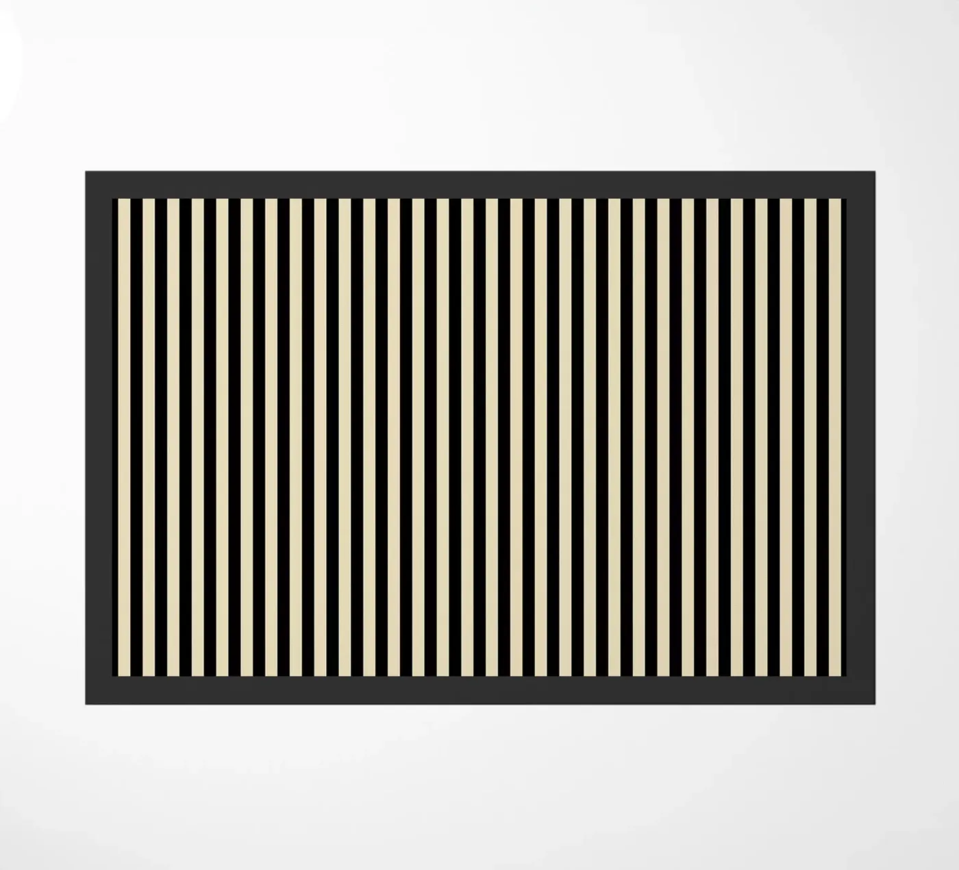 Minimal Basic Bold Stripes 2 | Noir et beige paillasson de Beauty in Simplicity