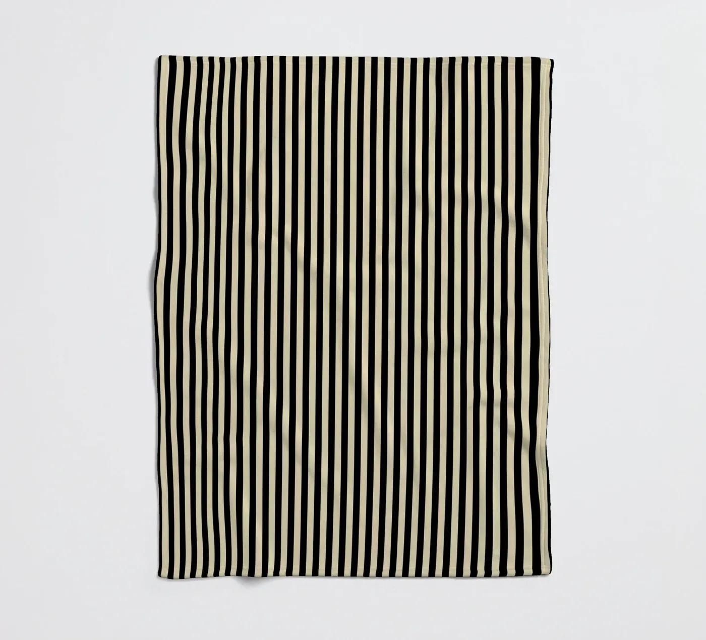 Minimal Basic Bold Stripes 2 | Black and Beige coperta in pile da Beauty in Simplicity